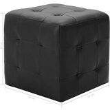 vidaXL tabure 2 kosa črn 30x30x30 cm umetno usnje | Shoptok.si