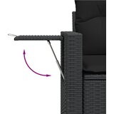  12-dijelni set vrtnih sofa od poliratana s jastucima crni | shoptok.hr