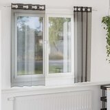 Voile zavjese s ušicama 2 kom crne 140x175 cm | shoptok.hr