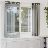 zavjese s ušicama 2 kom crne 140x175 cm