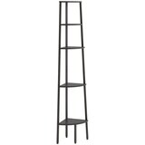 vidaXL 5-nadstropni kotni regal črn 45,5x31,5x180 cm | Shoptok.si