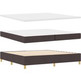  Krevet s podnicom i madracem Tamnosmeđi 200x200 cm Tkanina | shoptok.hr
