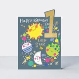 Rachel_Ellen Čestitka - Age 1 Boy Birthday Card - Planet ( TIP02 ) cene