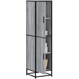 Furnova Visoka omara siva sonoma 35,5x35x139 cm inž. les in kovina, (21955129) | Shoptok.si