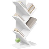  Drvena polica za knjige 4 etaže 30 x 18 x 60 cm Bijela | shoptok.hr