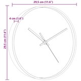  Zidni sat zlatno-plavi Ø 29,5 cm od polistirena i stakla | shoptok.hr