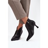 Boto Patent Low Women's Boots on Heel Black Jolivra | Shoptok.si
