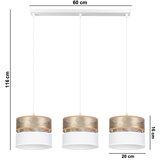  Luster na sajli LIMA 3xE27/60W/230V zlatna/bela | Eponuda.com