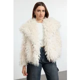 Trendyol Ecru Oversize Molded Für Coat