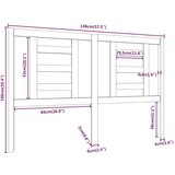  Posteljno vzglavje 146x4x100 cm trdna borovina, (20645609) | Shoptok.si