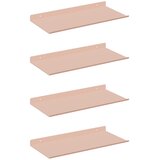  Lebdeća polica Zidne 4 pcs Ružičasta 40 x 18 x 2,5 cm Čelik | Eponuda.com
