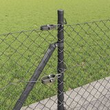  Ograde od lanca s betonskom podlogom 10 x 0,6 m Siva Mreža | shoptok.hr