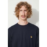 Carhartt WIP Chase Majica z dolgimi rokavi dark navy / gold | Shoptok.si