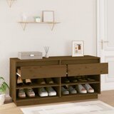 Ormarić za cipele boja meda 110x34x52 cm od masivne borovine | Eponuda.com