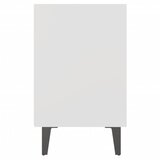  Noćni ormarići s metalnim nogama 2 kom bijeli 40 x 30 x 50 cm | shoptok.hr
