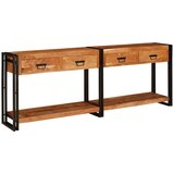 vidaXL Konzolne mizice 2 pcs Rjava 200 x 33 x 75 cm Trden akacijev les | Shoptok.si