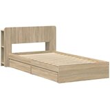  Okvir kreveta s pohranom s ladicama Hrast sonoma 100 x 200 cm | shoptok.hr