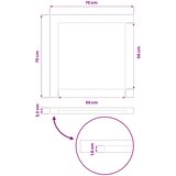  Pravokutni stolni vrh 80 x 70 x 3,2 cm Pravokutni Slike
