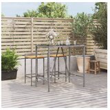  barski stol sa staklenom pločom sivi 110x70x110 cm poliratan | shoptok.hr