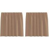 vidaXL Voile zavjese s džepovima za šipke 2 kom svijetlosmeđe - Svjetlosmeđa 140 x 140 cm 1 s džepovima za šipke | shoptok.hr