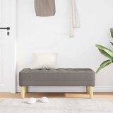  Klupa s jastukom Sivo-smeđa 113 x 57 x 39 cm tkanina | Eponuda.com