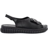 GOODIN Leather Elegant Black Sandals | Shoptok.si
