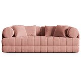 Cosmopolitan Design Rožnata žametna raztegljiva sedežna garnitura 206 cm Kemi – | Shoptok.si