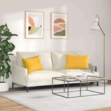 vidaXL Blazine za kavč 2 pcs Svetlo rumena 60 x 40 cm Žametna tkanina | Shoptok.si