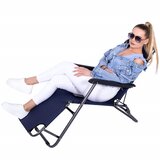 springos sklopiva vrtna ležaljka s podesivim položajem, plava | shoptok.hr