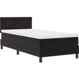 vidaXL Kutna kreveta s ovom madracem Crna 100x200 cm Baršun | shoptok.hr