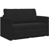 vidaXL Tlačna Kavč Postelja 2-v-1 Črna 124x204x61 cm Velvet Cene