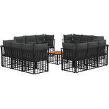  Set vanjskih sofa 13 pcs Crna i tamno siva Poliester | Eponuda.ba