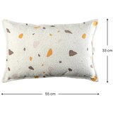Wigiwama Kremno bela otroška sedežna blazina bouclé/šenilja Terrazzo Bolster – | Shoptok.si