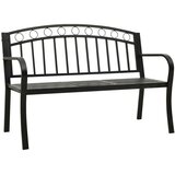  Vrtna klupa sa stolićem crna 120 cm čelična | Eponuda.com