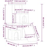  Penjalica za mačke sa stupovima za grebanje tamnosiva 82 cm | Eponuda.com