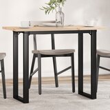 vidaXL Blagovaonski stol O-oblika 100x50x75 5 cm od borovine i željeza | shoptok.hr