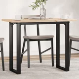 vidaXL Blagovaonski stol O-oblika 100x50x75 5 cm od borovine i željeza