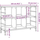  Komoda smeđa boja hrasta 102x32x73,5 cm od konstruiranog drva | shoptok.hr
