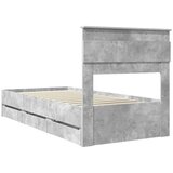  Okvir za krevet s ladicama Betonski sivi 75 x 190 cm - Beton siva 75 x 190 cm | shoptok.hr
