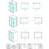 Copen Stakleni paravan CONCEPT ABSOLUT BLACK 80x200cm dark staklo 6mm pivot i fiksno staklo (C-02-B6200F) | ePonuda.com