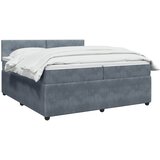  Boxspring krevet s madracem Tamnosiva 200 x 200 cm Baršun | shoptok.hr