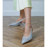 D/CEO Silver woven slingback pumps Tenlis | Shoptok.si