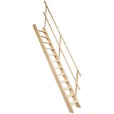 MEISTERHOLZ drvene stepenice s rukohvatom (smreka/jela, visina kata: 272 cm) Cijene