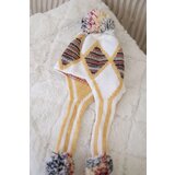 Kesi Women's cap with long ears Eunika K322 white+yellow | Shoptok.si