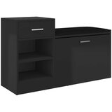vidaXL klupa za cipele visoki sjaj crna 94,5 x 31 x 57 cm od iverice | shoptok.hr