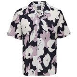 Only & Sons Srajce s kratkimi rokavi ONSTREV REG CTN LIN AOP SS SHIRT NOOS - 22025125 Vijolična | Shoptok.si