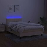  Krevet s oprugama i madracem LED krem 120 x 190 cm od tkanine | shoptok.hr