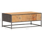  Stolić za kavu 90 x 50 x 35 cm od masivnog obnovljenog drva | Shoptok.si