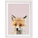 Querido Bestiario Stenska slika v okvirju Baby Fox, 30 x 40 cm | Shoptok.si