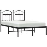  Metalni okvir za krevet s uzglavljem crni 120x190 cm | shoptok.hr